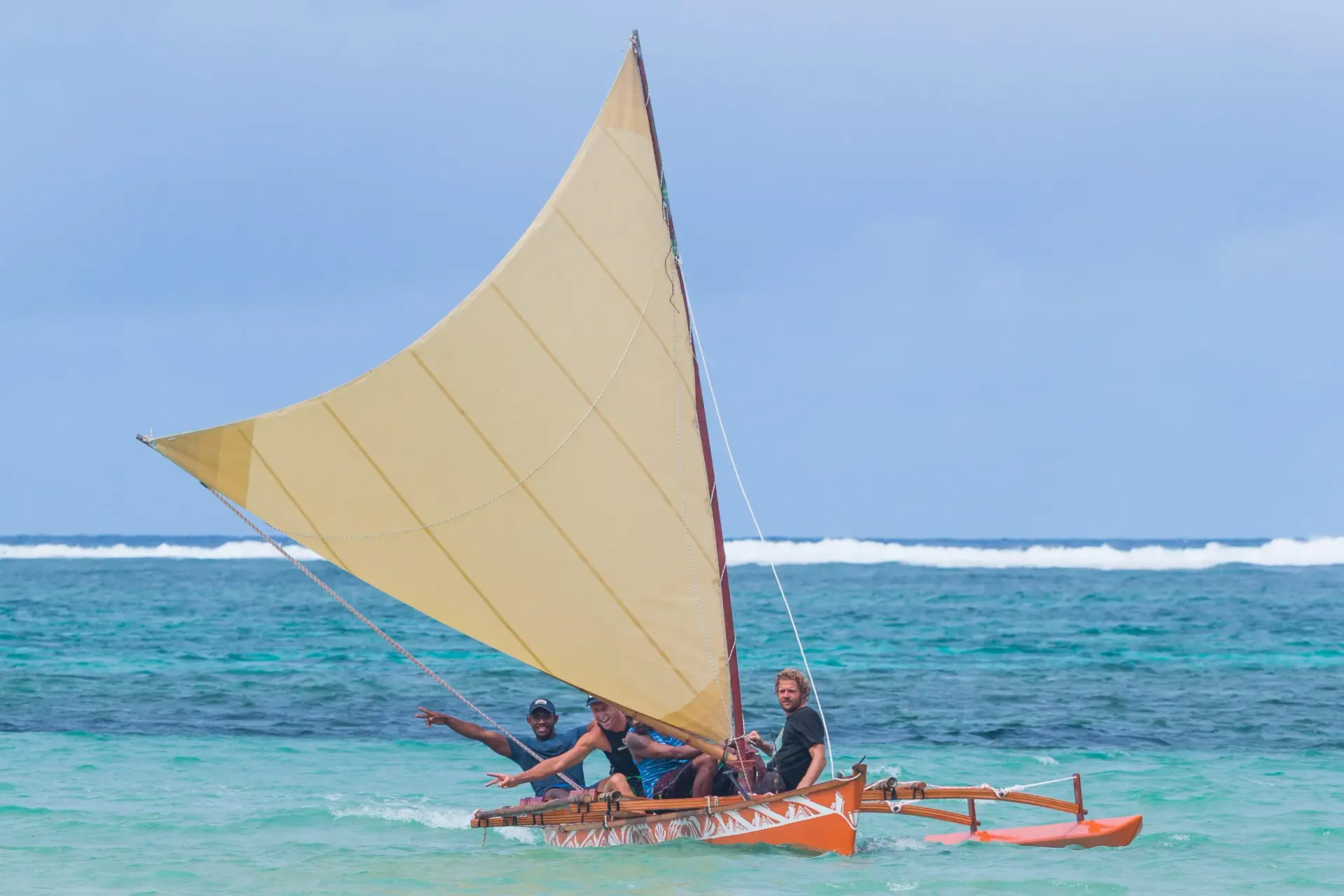 Traditional sailing canoe